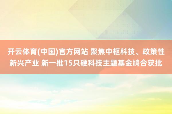 开云体育(中国)官方网站 聚焦中枢科技、政策性新兴产业 新一批15只硬科技主题基金鸠合获批