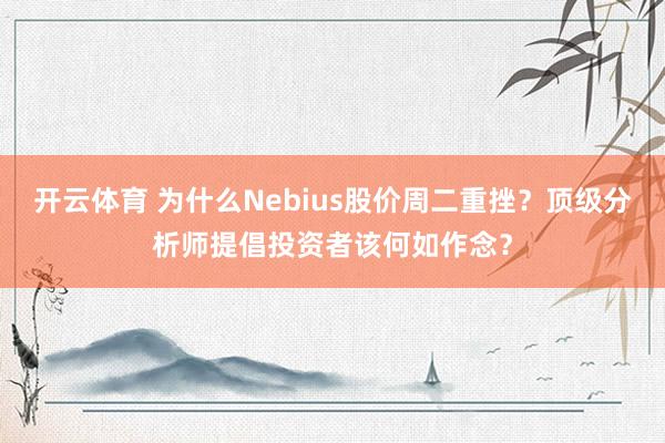 开云体育 为什么Nebius股价周二重挫？顶级分析师提倡投资者该何如作念？