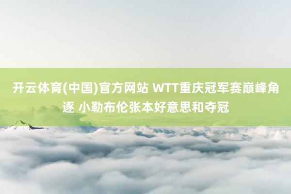 开云体育(中国)官方网站 WTT重庆冠军赛巅峰角逐 小勒布伦张本好意思和夺冠