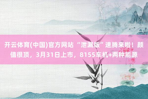 开云体育(中国)官方网站 “泄漏版”速腾来啦！颜值很顶，3月31日上市，8155车机+两种能源