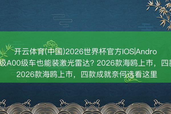 开云体育(中国)2026世界杯官方IOS|Android手机app下载 9万级A00级车也能装激光雷达? 2026款海鸥上市，四款成就奈何选看这里