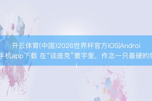 开云体育(中国)2026世界杯官方IOS|Android手机app下载 在“谈庞克”寰宇里，作念一只最硬的猫！