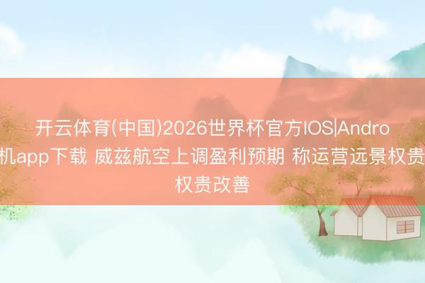 开云体育(中国)2026世界杯官方IOS|Android手机app下载 威兹航空上调盈利预期 称运营远景权贵改善