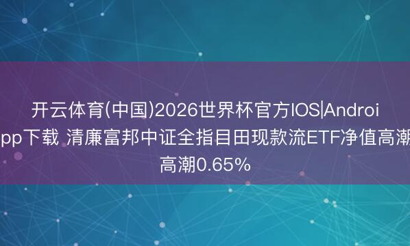 开云体育(中国)2026世界杯官方IOS|Android手机app下载 清廉富邦中证全指目田现款流ETF净值高潮0.65%