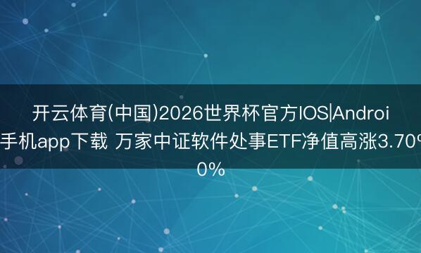 开云体育(中国)2026世界杯官方IOS|Android手机app下载 万家中证软件处事ETF净值高涨3.70%