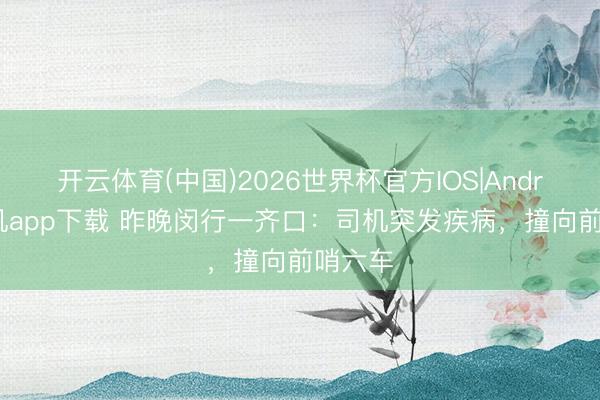 开云体育(中国)2026世界杯官方IOS|Android手机app下载 昨晚闵行一齐口：司机突发疾病，撞向前哨六车